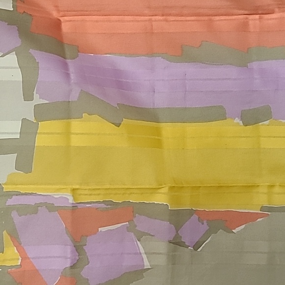 Abstract Multicolor Silk Scarf - Picture 3 of 5